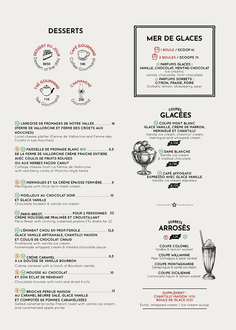 Carte restaurant Le Monchu Carte restaurant Le Monchu