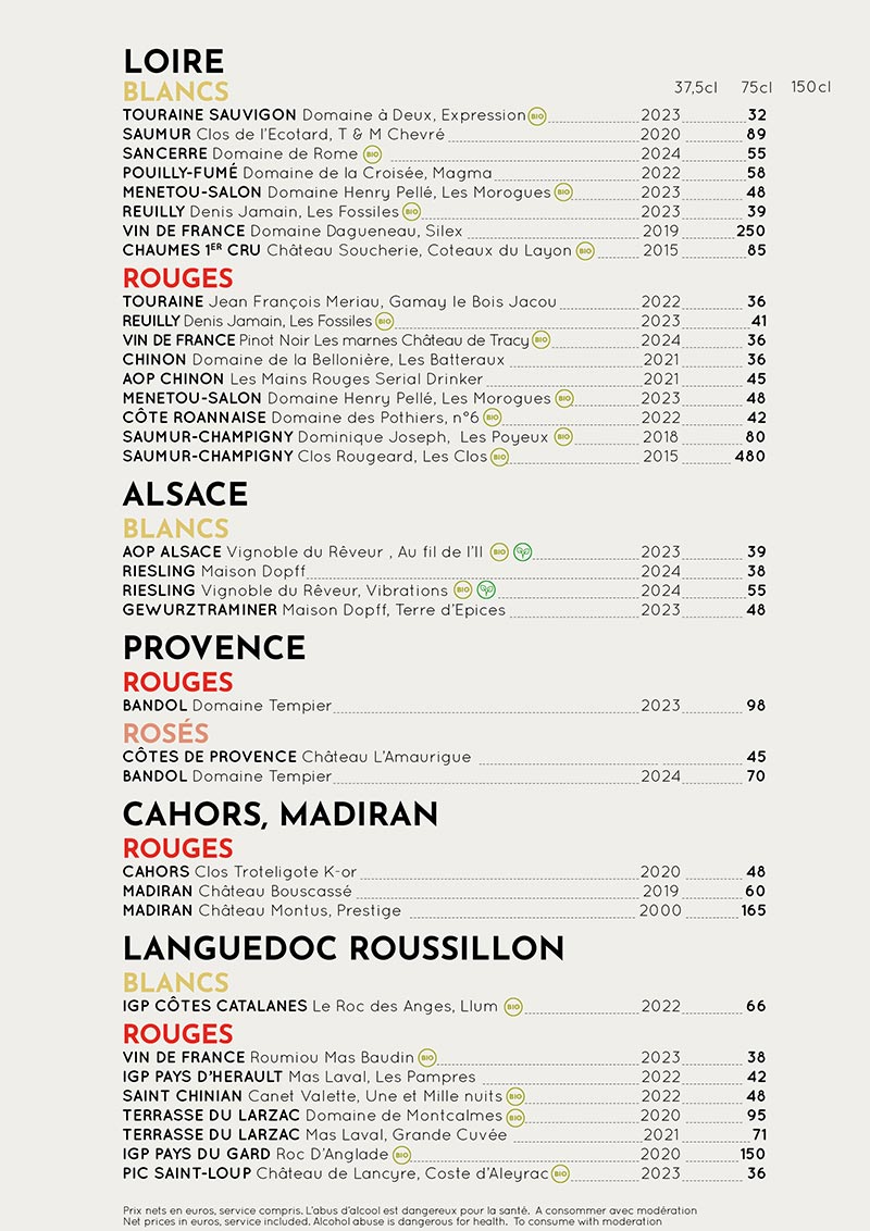 Carte Vin Chamonix Carte Vin Chamonix
