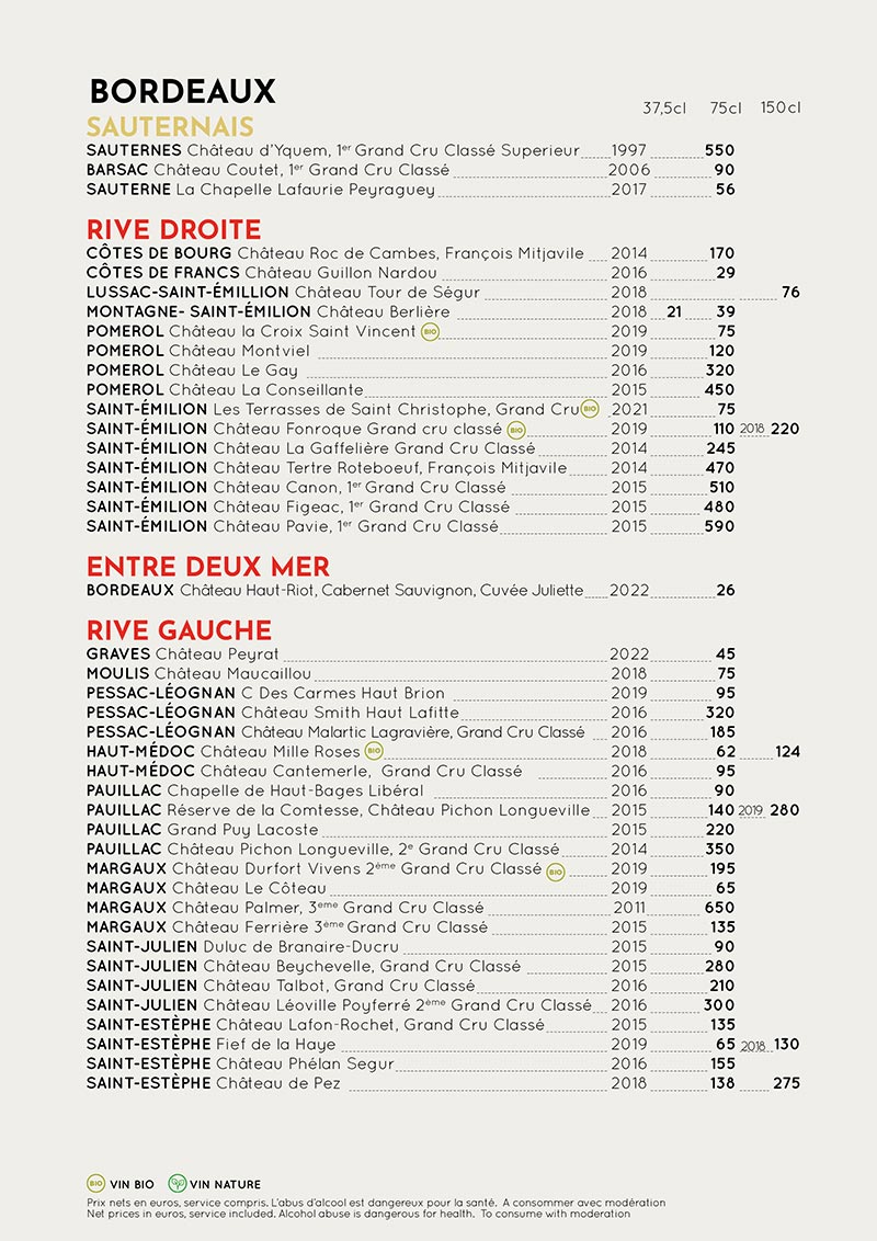 Carte Vin Chamonix Carte Vin Chamonix